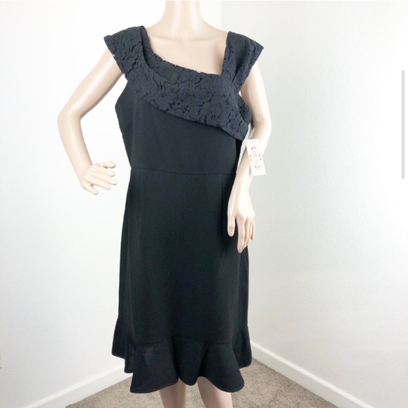 NEW Nanette Lepore Rich Romantics very black dress - Picture 2 of 8